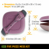 ECO 5 Piece Mess Kit Plum Purple